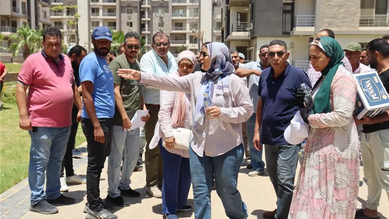 رئيس جهاز الشيخ زايد تتفقد وحدات جنة 2 لمتابعة معدلات التنفيذ