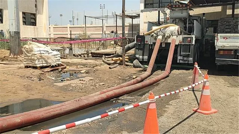 إعادة تشغيل محطة الصرف الصحي الرئيسية بالعريش