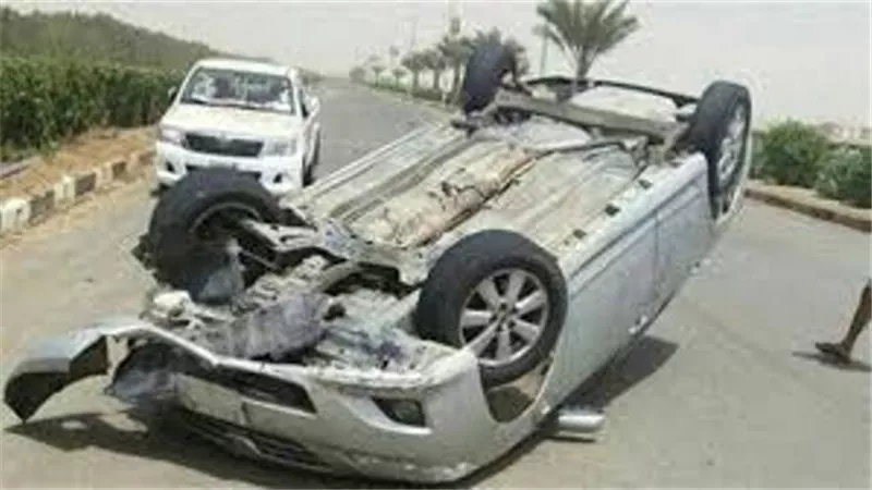 إصابة 5 فى انقلاب سيارة على الطريق الدائري بالوراق
