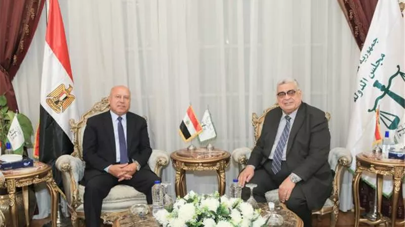 المستشار أحمد عبود يستقبل الفريق كامل الوزير للتهنئة برئاسته مجلس الدولة