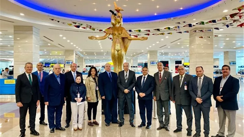 الحفني يتفقد مبنى الركاب٢و٣بمطار القاهرةالدولي ويتابع سير العمل