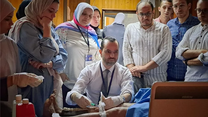طب الأزهر تنظم ورشة تدريبية حول علاج الآلام الروماتيزمية بالسونار