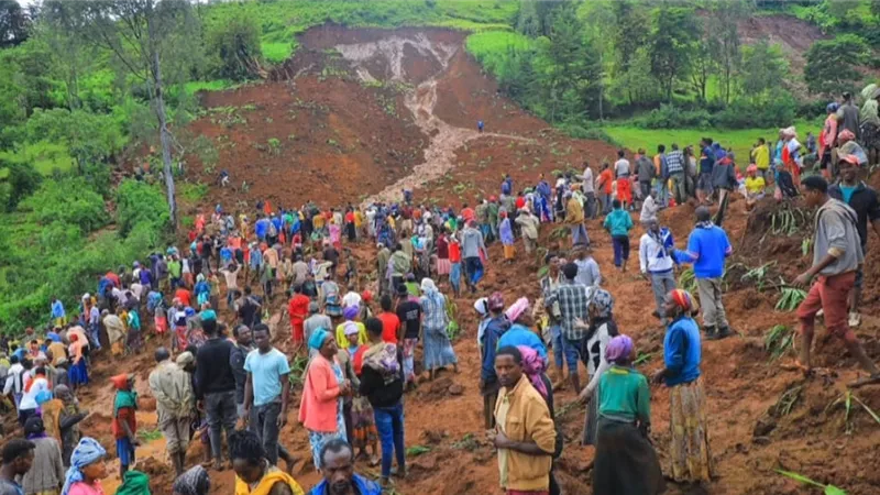 إثيوبيا: 229 قتيلا على الأقل جراء انزلاق أرضي عقب هطول أمطار غزيرة