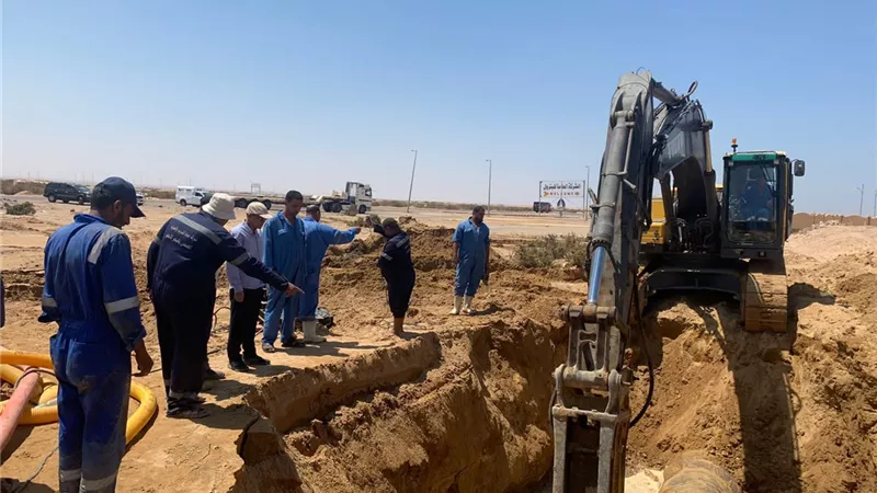 كسر مفاجئ بخط مياه الكريمات