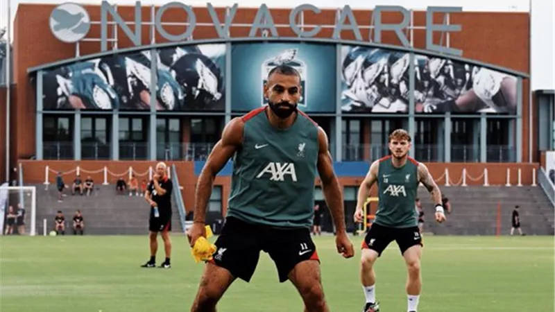 شاهد محمد صلاح من تدريبات ليفربول في أمريكا اليوم .. فيديو