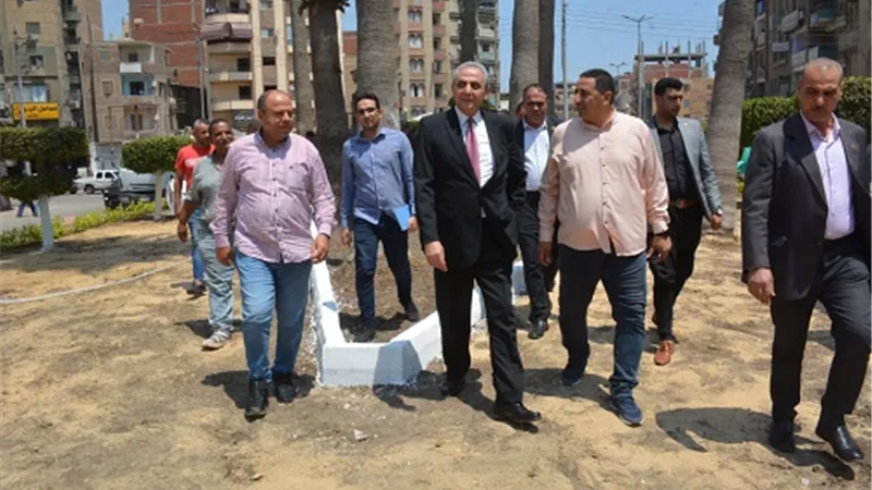 محافظ الغربية يتفقد التطوير الجاري بحديقة ميدان الإسكندرية بطنطا
