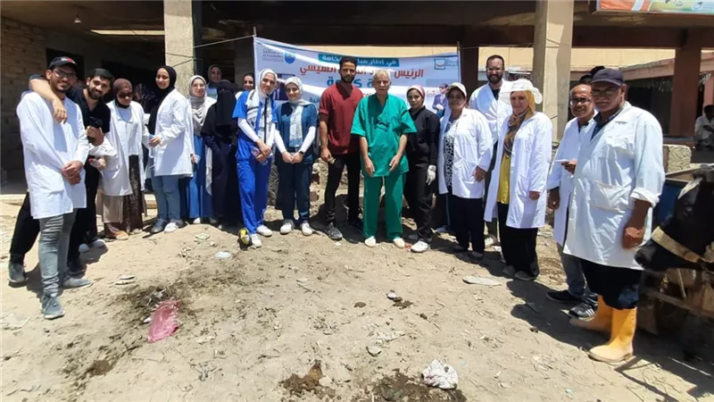 علاج 825 مواطن بقافلة جامعة الاسكندرية الشامله لقرى برج العرب