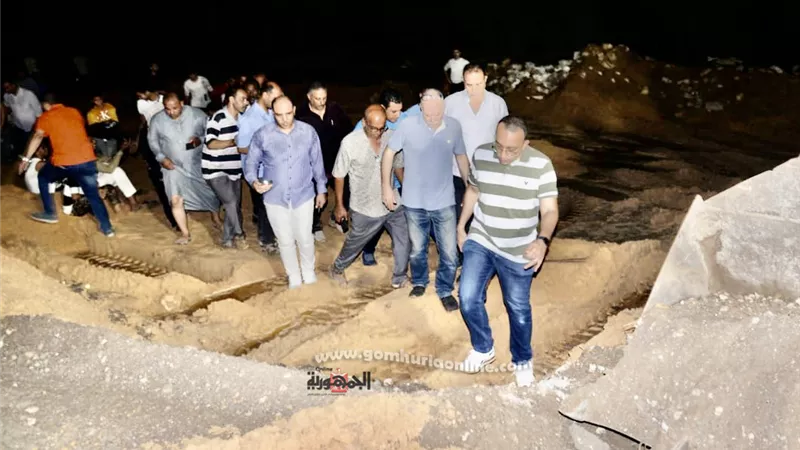محافظ الإسماعيلية يبحث أسباب انهيار جسر ترعة وادي الملاك