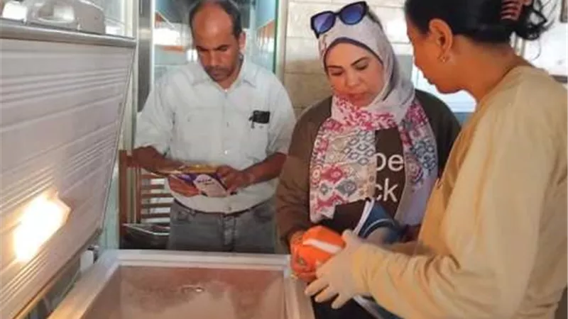 متابعة للمعروض من السلع الغذائية والاطمئنان على سلامتها بمطروح