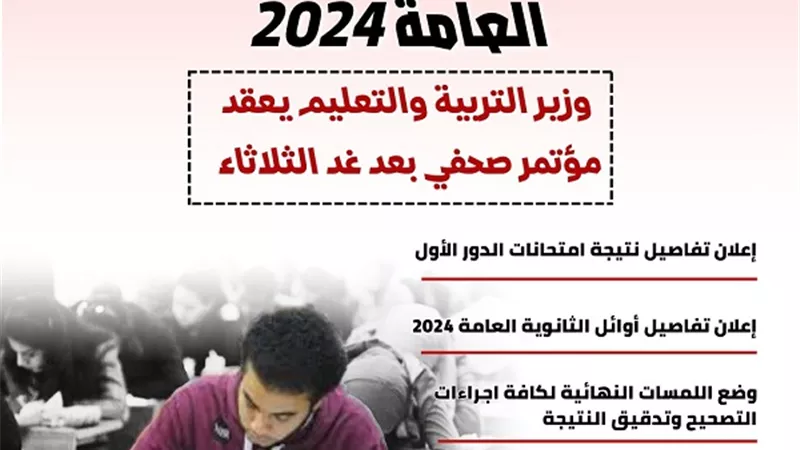 موعد إعلان نتيجة الثانوية العامة 2024 .. إنفوجراف