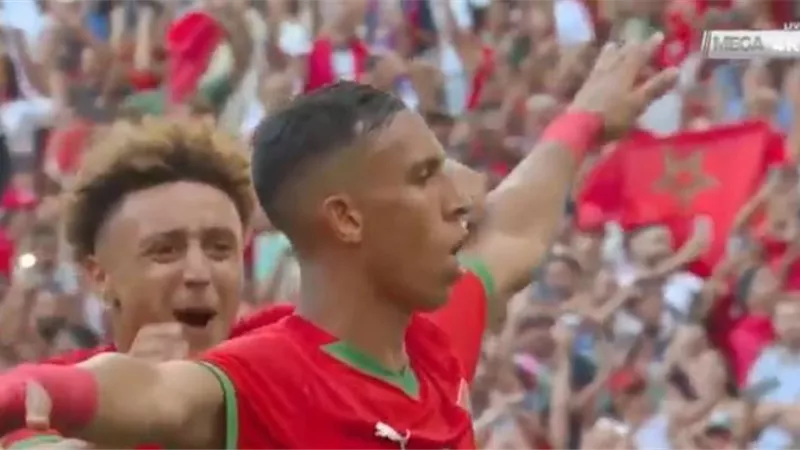 سفيان رحيمي يحرز الهدف الاول للمغرب فى مرمى إسبانيا .. فيديو