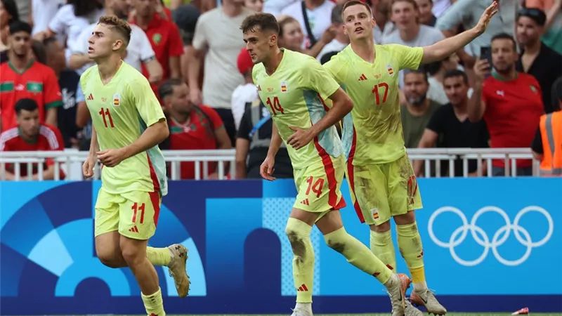اسبانيا تهزم المغرب بهدفين وتصعد الى نهائى اوليمبياد باريس