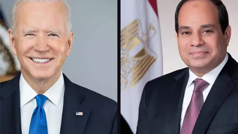 الرئيس السيسي وبايدن يؤكدان استمرار الجهود لاستعادة السلم والأمن الإقليميين