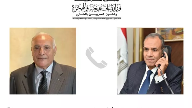 وزير الخارجية يطلع نظيره الجزائري على جهود مصر لوقف لإطلاق النار