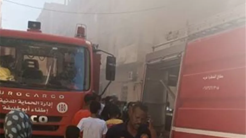 نشوب حريق بمحل جزارة داخل عقار فى مصر الجديدة