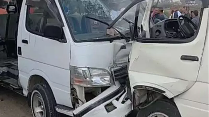 إصابة 8 فى تصادم سيارتين ميكروباص فى الشرقية