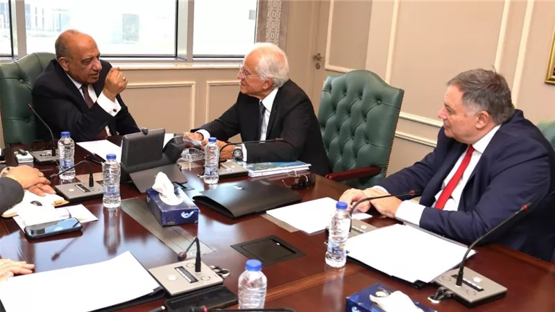 عصمت يبحث مستجدات مشروع الربط الكهربائي بين مصر واليونان