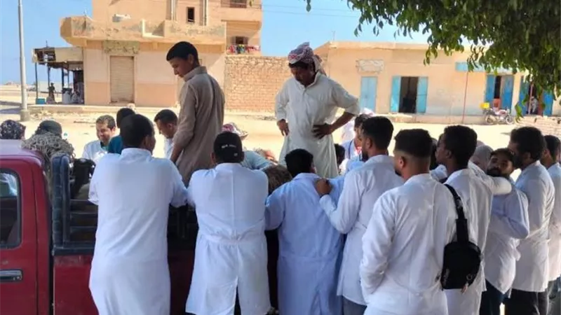 قافلة بيطرية بالتعاون مع كلية الطب البيطرى جامعة مطروح