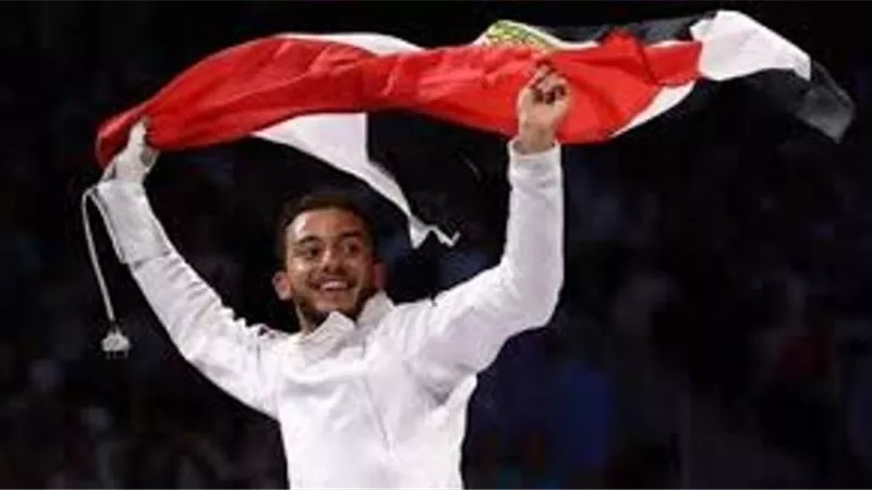 البطل محمد السيد يستقبل سارة سمير وأحمد الجندي