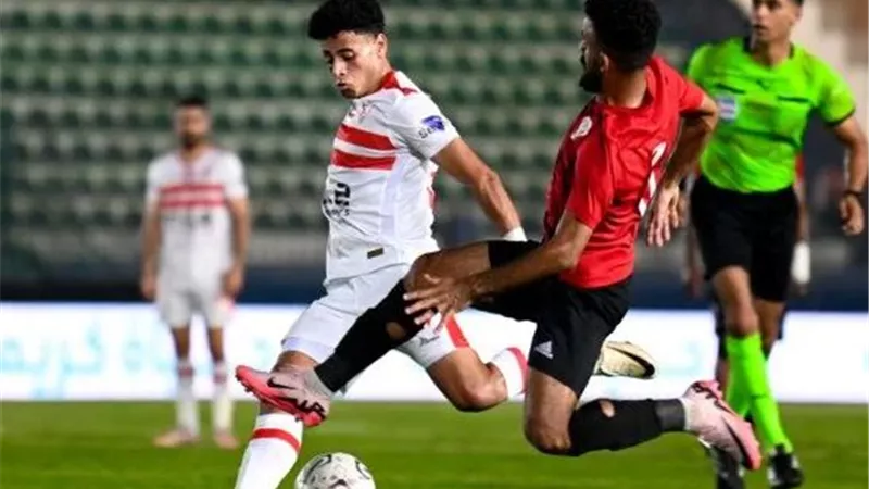 طلائع الجيش يتقدم على الزمالك بهدفين فى الشوط الأول