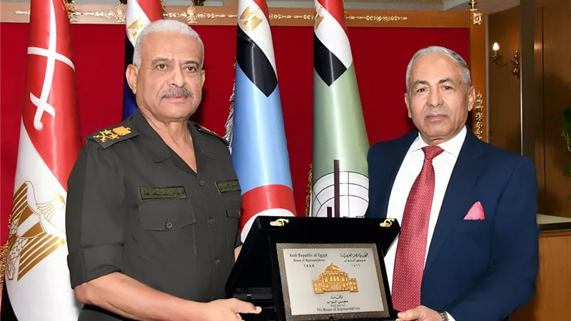 وزير الدفاع يلتقي وفدا من أعضاء لجنة الدفاع والأمن القومي بمجلس النواب