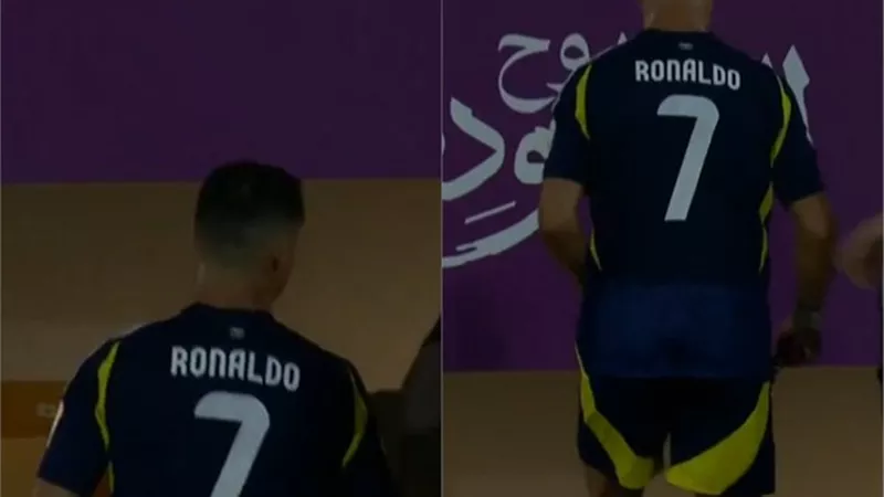 شاهد .. رونالدو يغادر أرضية الملعب فور الخسارة أمام الهلال