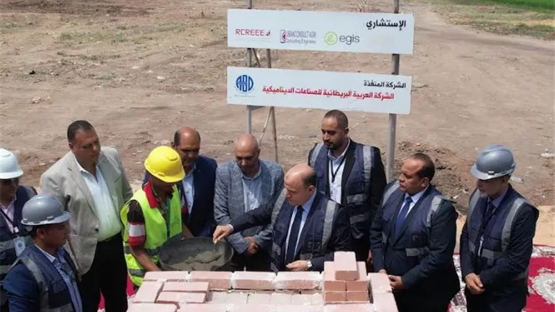 محافظ كفرالشيخ يضع حجر الأساس لمصنع تدوير المخلفات الصلبة