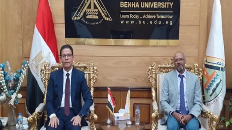 رئيس جامعة بنها يستقبل مدير مشروع التميز للزراعة والمياه