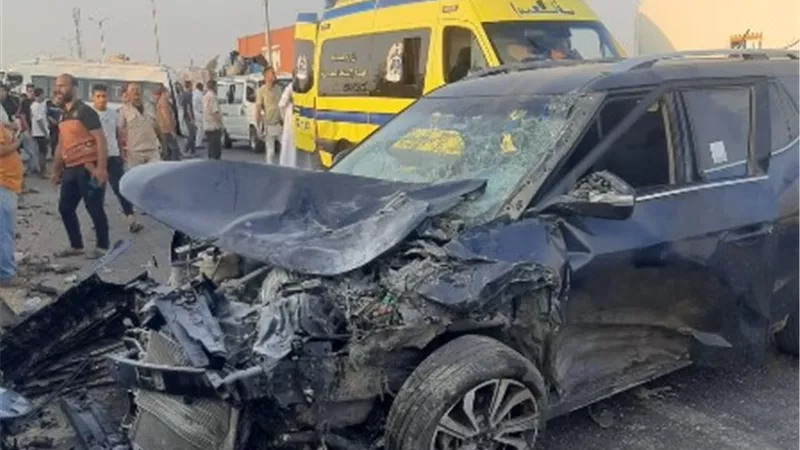 اصابة 2 فى تصادم على طريق المنصورة دمياط الشرقى
