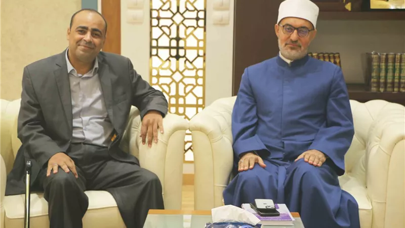 المفتي:ملتزمون بالتعاون مع وسائل الإعلام الداعمة لرسالة الأزهر