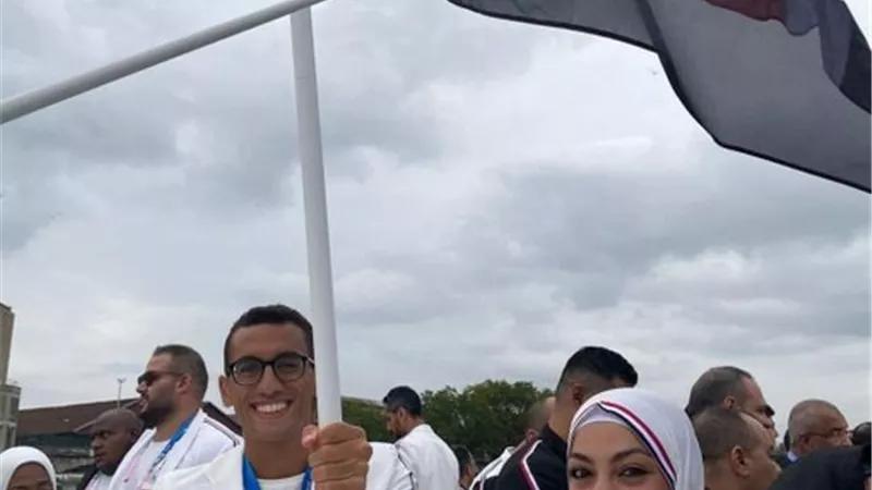 البطل أحمد الجندي: حمل العلم في افتتاح أولمبياد باريس شرف .. شاهد