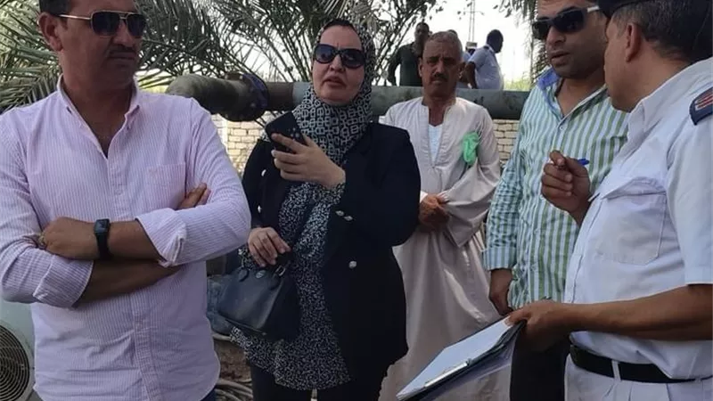 ازالة التعديات على ترعة بحر وهبى ومصادرة ماكينات رى مخالفه
