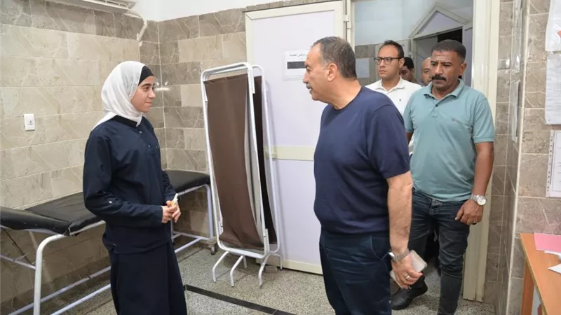 محافظ أسيوط يتفقد مستشفى حميات أسيوط