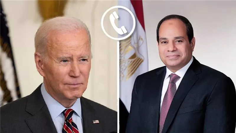 الرئيس السيسى ونظيره الأمريكى يبحثان هاتفيا وقف إطلاق النار فى غزة