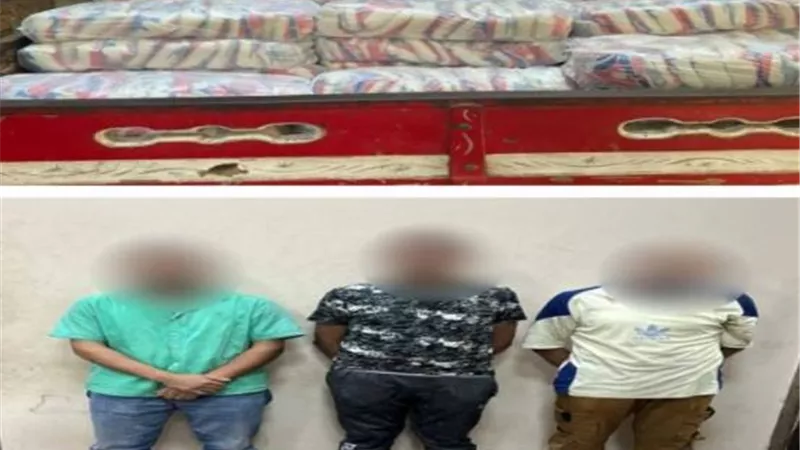 ضبط 3 أشخاص بحوزتهم 3 طن سكر 