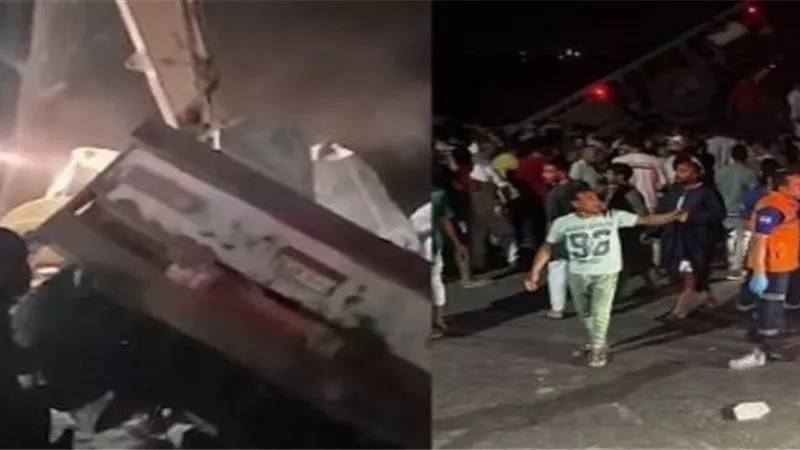 المحافظ ونائبه يتفقدان موقع حادث طريق القاهرة الفيوم