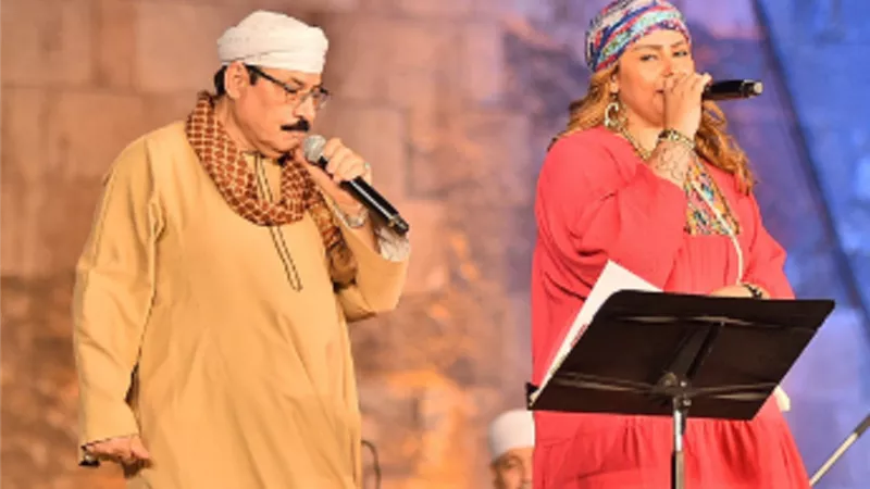 فرقة مواويل تقدم أغانى فلكلور شعبى بمهرجان القلعة للموسيقى والغنا