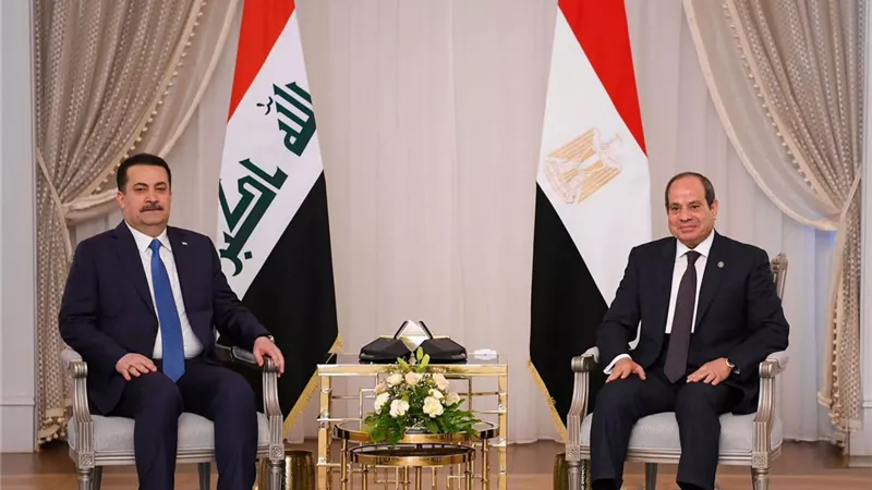 الرئيس السيسي ورئيس الوزراء العراقي يؤكدان ضرورة وقف إطلاق النار وإنهاء المأساة الإنسانية بغزة