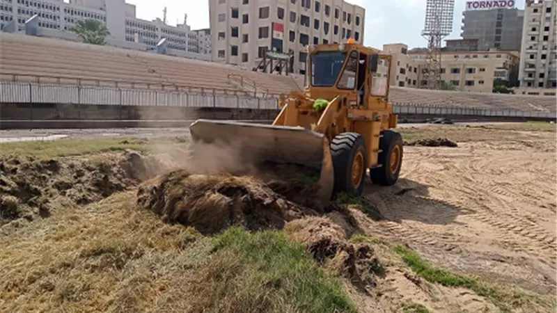 طوارئ بإستاد المنصوره لتجهيز الملعب