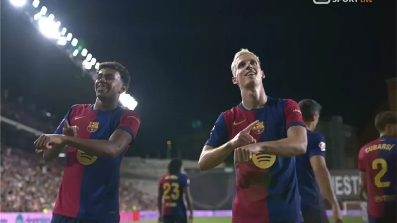 داني أولمو يحصد جائزة رجل مباراة برشلونة ورايو فاليكانو
