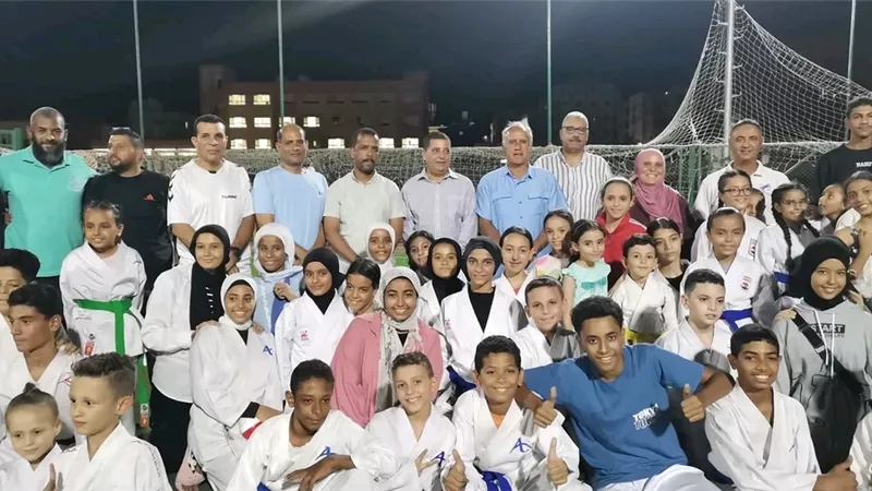 عبد المقصود يشهد إختبارات ترقية أحزمة الكاراتيه بالبحر الاحمر