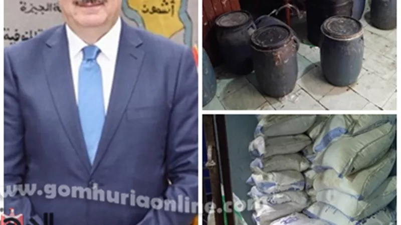التحفظ على 14 طن مواد غذائية بينهم لانشون فاسد وطحينة بالمنوفية