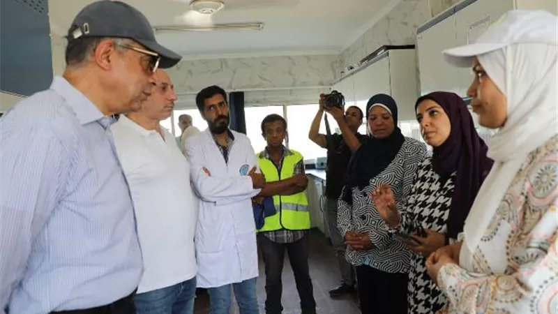 محافظ المنيا يتفقد محطة مياه بني مزار الجديدة