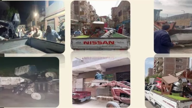 حملات مكبرة لرفع الإشغالات والإعلانات المخالفة بالشرقية