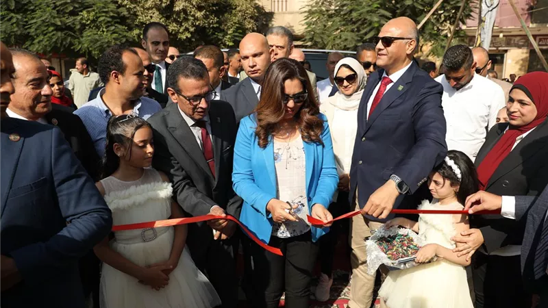وزيرة التنمية المحلية تفتتح السوق الحضاري بالقناطر الخيرية