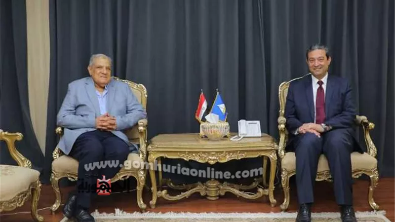 محافظ دمياط يستقبل المهندس إبراهيم محلب رئيس الوزراء الأسبق