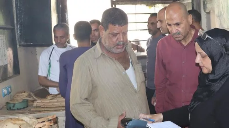 محاضر تموينيه للتصرف في 5 أجولة دقيق مدعم ببنى سويف