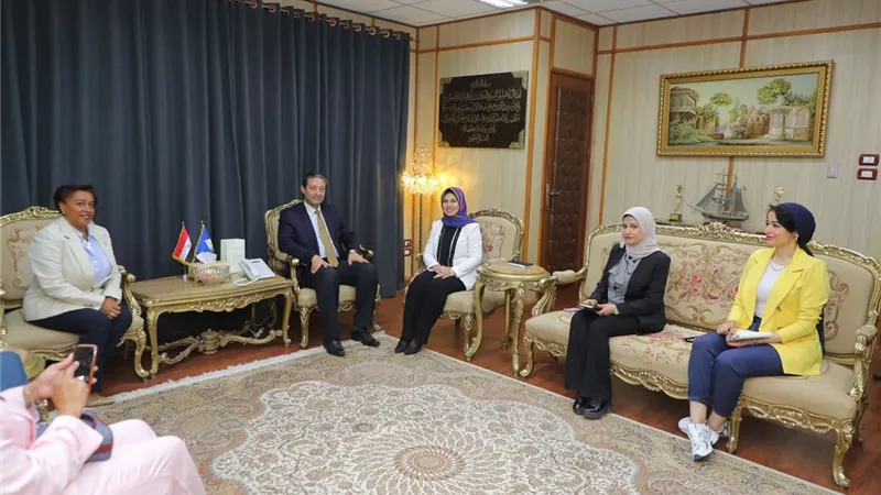 محافظ دمياط يستقبل سفيرة دولة الدومنيكان