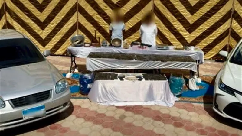 احباط تهريب شحنة حشيش قيمتها3 مليون جنية بابوصويربالاسماعيلية