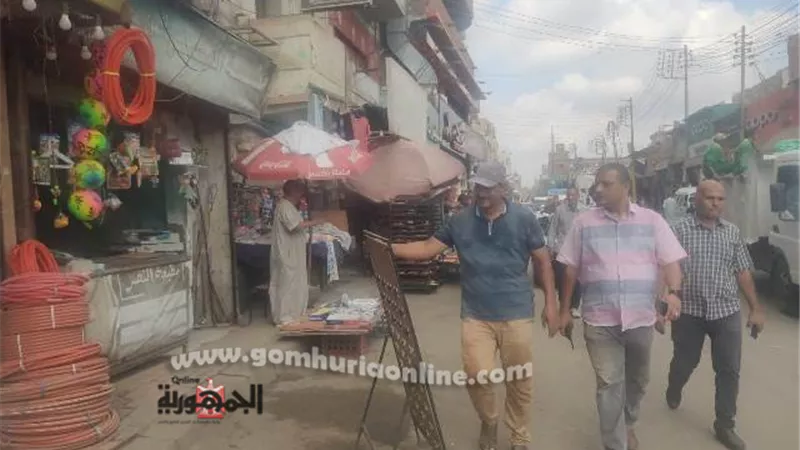 النمر : 45 إزالة فورية وتحرير 30 محضر إشغال بأشمون